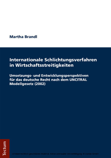 Internationale Schlichtungsverfahren in Wirtschaftsstreitigkeiten main product photo