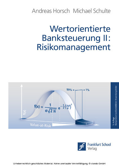 Wertorientierte Banksteuerung II: Risikomanagement main product photo