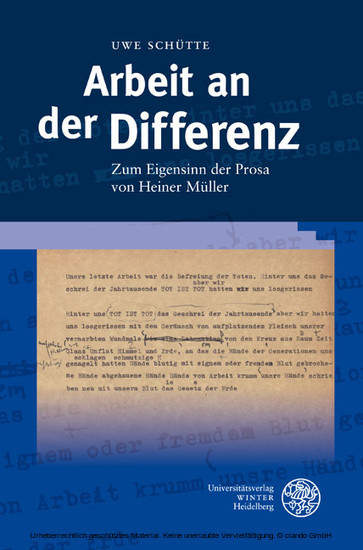 Arbeit an der Differenz main product photo
