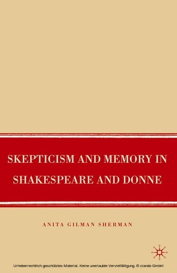 Skepticism and Memory in Shakespeare and Donne main product photo