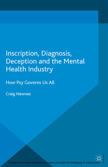 Inscription, Diagnosis, Deception and the Mental Health Industry main product photo