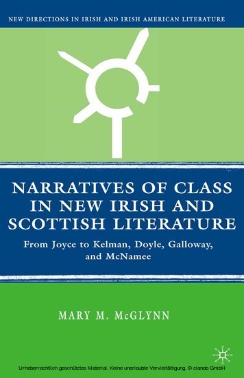 Narratives of Class in New Irish and Scottish Literature main product photo