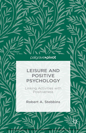 Leisure and Positive Psychology main product photo