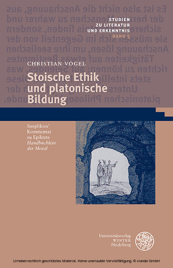 Stoische Ethik und platonische Bildung main product photo