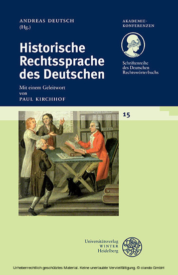 Historische Rechtssprache des Deutschen main product photo