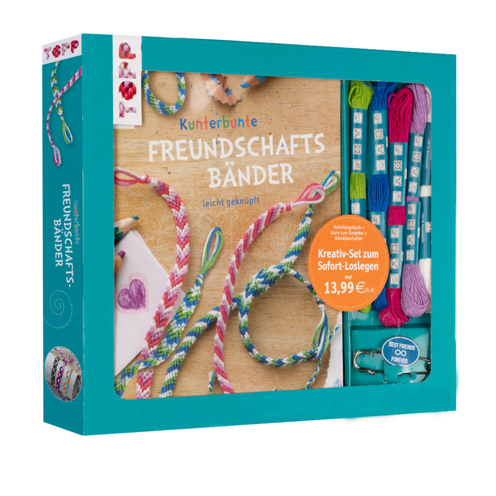 Kunterbunte Freundschaftsbänder leicht geknüpft, Kreativ-Set main product photo