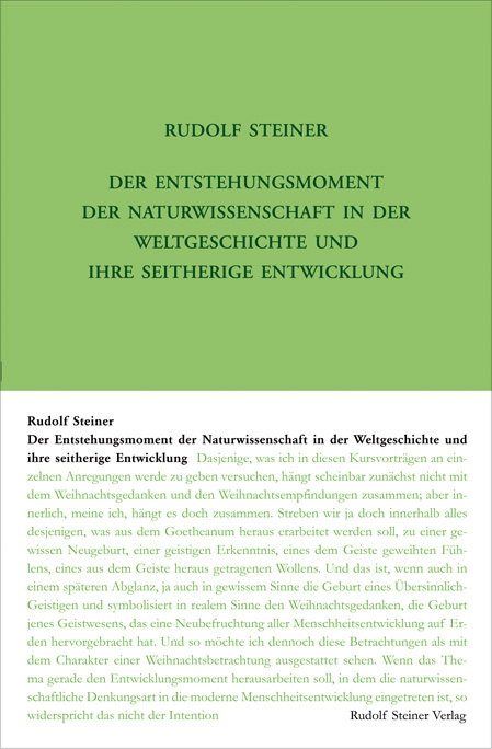 Der Entstehungsmoment der Naturwissenschaft in der Weltgeschichte und ihre seitherige Entwickelung main product photo