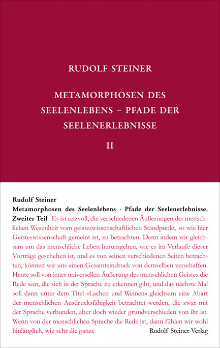 Metamorphosen des Seelenlebens. Pfade der Seelenerlebnisse. Tl.2 main product photo