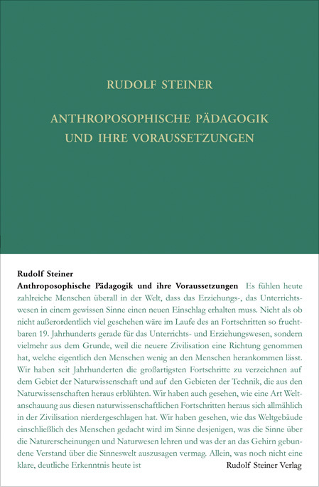 Anthroposophische Pädagogik und ihre Voraussetzungen main product photo