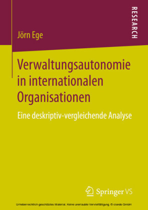 Verwaltungsautonomie in internationalen Organisationen