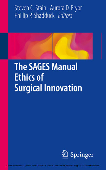 The SAGES Manual Ethics of Surgical Innovation main product photo
