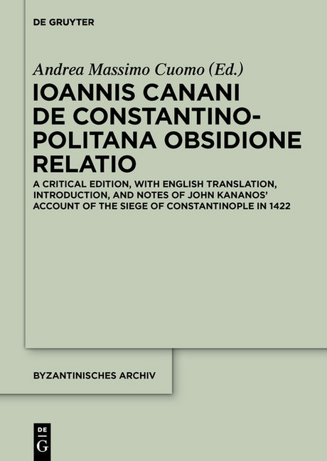 Ioannis Canani de Constantinopolitana obsidione relatio main product photo
