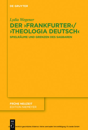 Der ,Frankfurter' / ,Theologia deutsch' main product photo