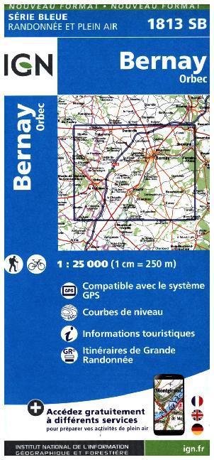 IGN Karte, Serie Bleue Bernay Orbec main product photo