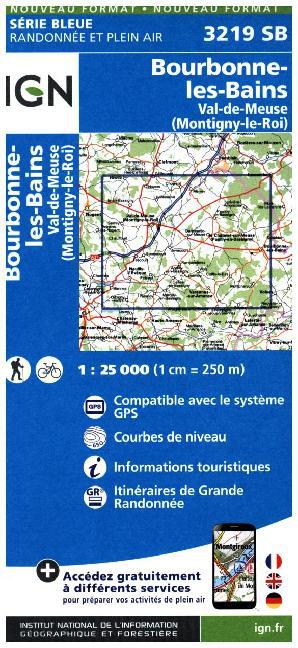 IGN Karte, Serie Bleue Bourbonne les Bains main product photo