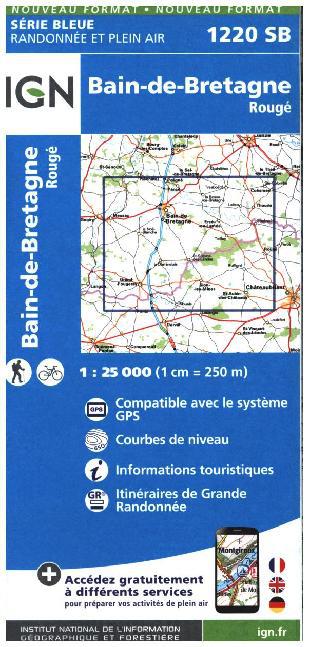 IGN Karte, Serie Bleue Bain de Bretagne main product photo