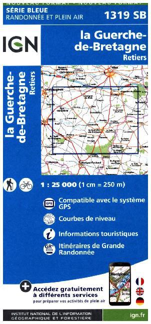 IGN Karte, Serie Bleue La Guerche de Bretagne main product photo