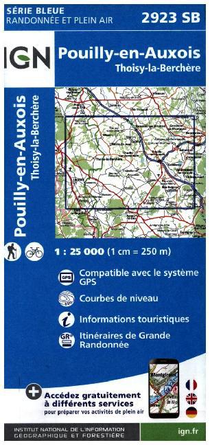 IGN Karte, Serie Bleue Pouilly en Auxois main product photo