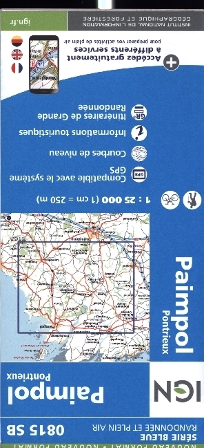IGN Karte, Serie Bleue Paimpol Pontrieux main product photo
