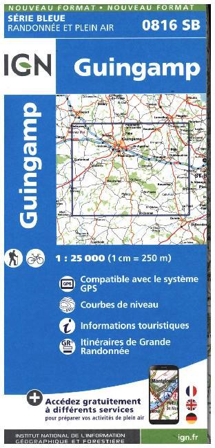 IGN Karte, Serie Bleue Guingamp main product photo