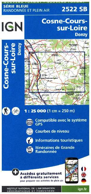IGN Karte, Serie Bleue Cosne Cours sur Loire main product photo