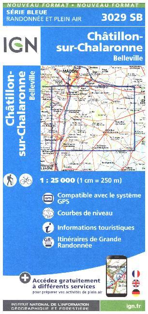 IGN Karte, Serie Bleue Chatillon sur Chalaronne main product photo