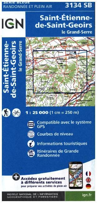 IGN Karte, Serie Bleue St.Etienne de St. Geoirs main product photo