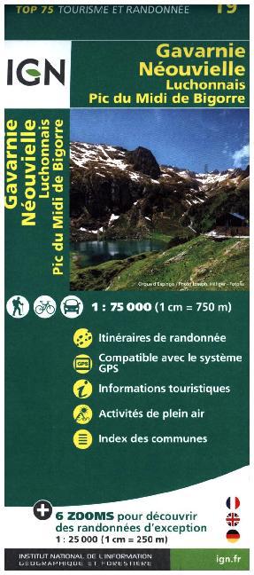 IGN Karte, Tourisme et Randonnée Gavarnie Néouvielle - Luchonnais - Pic du Midi de Bigorre main product photo