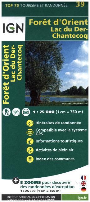 IGN Karte, Tourisme et Randonnée Foret d'Orient - Lac du Der main product photo