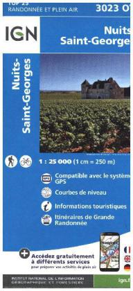 IGN Karte, Carte de randonnée (et plein air) Nuits-St-Georges
