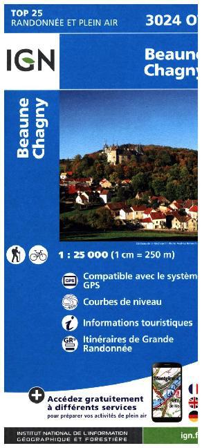 IGN Karte, Carte de randonnée (et plein air) Beaune Chagny main product photo