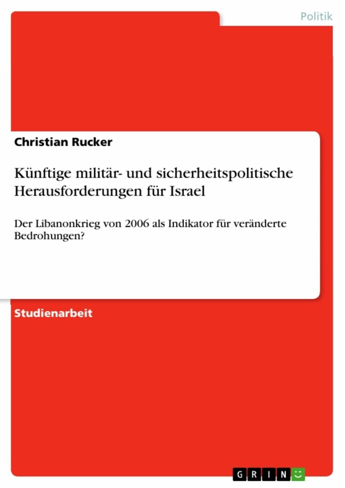 Künftige militär- und sicherheitspolitische Herausforderungen für Israel main product photo