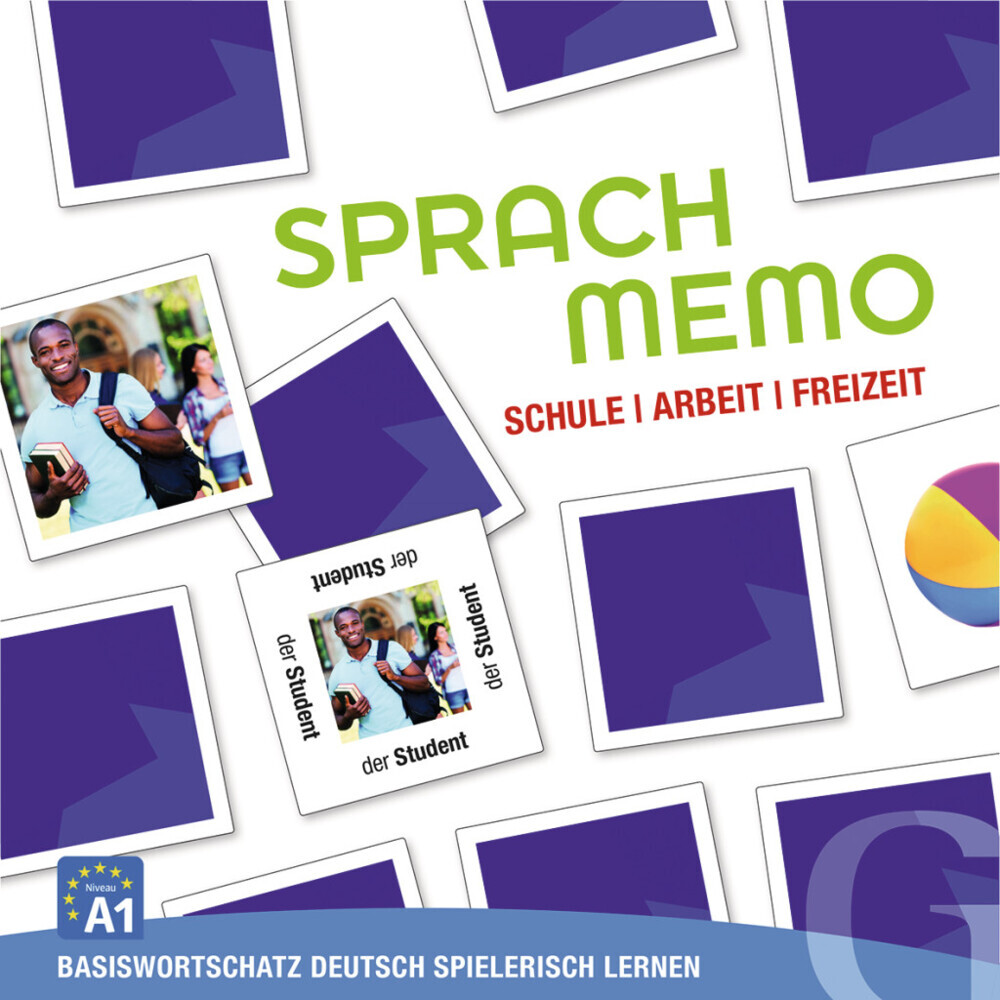 Sprachmemo Deutsch, Schule, Arbeit, Freizeit (Spiel) main product photo
