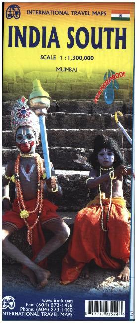 International Travel Map ITM India South main product photo