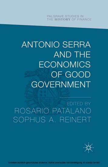Antonio Serra and the Economics of Good Government main product photo