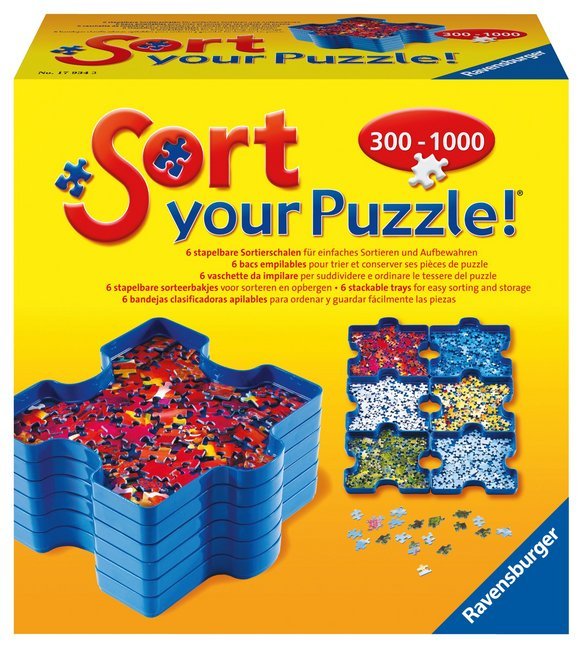 Ravensburger Sort your Puzzle - 6 stapelbare Puzzle-Sortierschalen zum einfachen Sortieren und Aufbewahren von Puzzleteilen, Ideales Zubehör für Puzzler main product photo