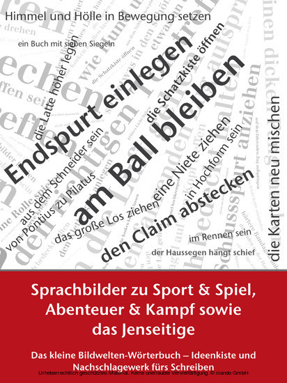 Sprachbilder zu Sport und Spiel, Abenteuer und Kampf sowie das Jenseitige main product photo