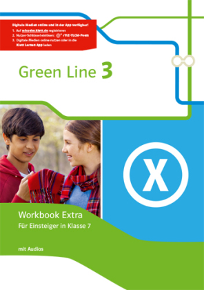 Green Line 3 - Workbook Extra für Einsteiger in Klasse 7 mit Audio-CDs
