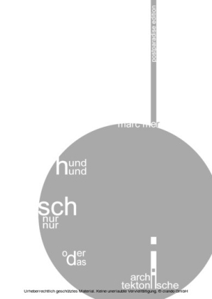 hund und schnur nur oder das architektonische i