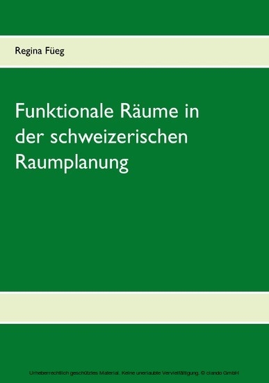 Funktionale Räume in der schweizerischen Raumplanung main product photo