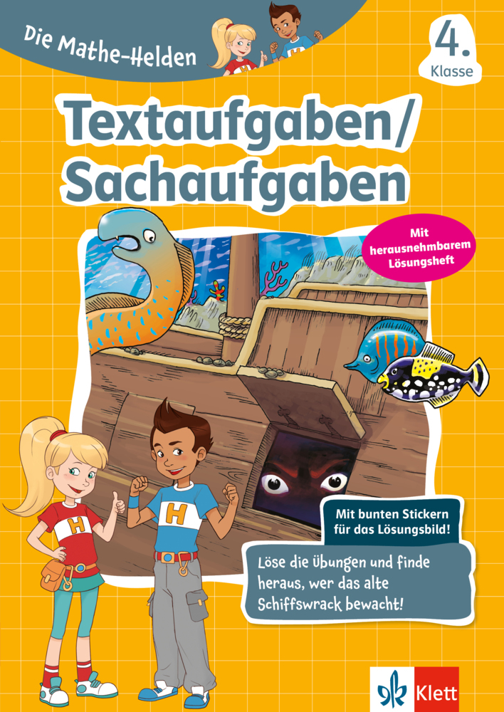 Klett Die Mathe-Helden: Textaufgaben / Sachaufgaben 4. Klasse main product photo
