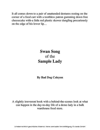 Swan Song of the Sample Lady main product photo