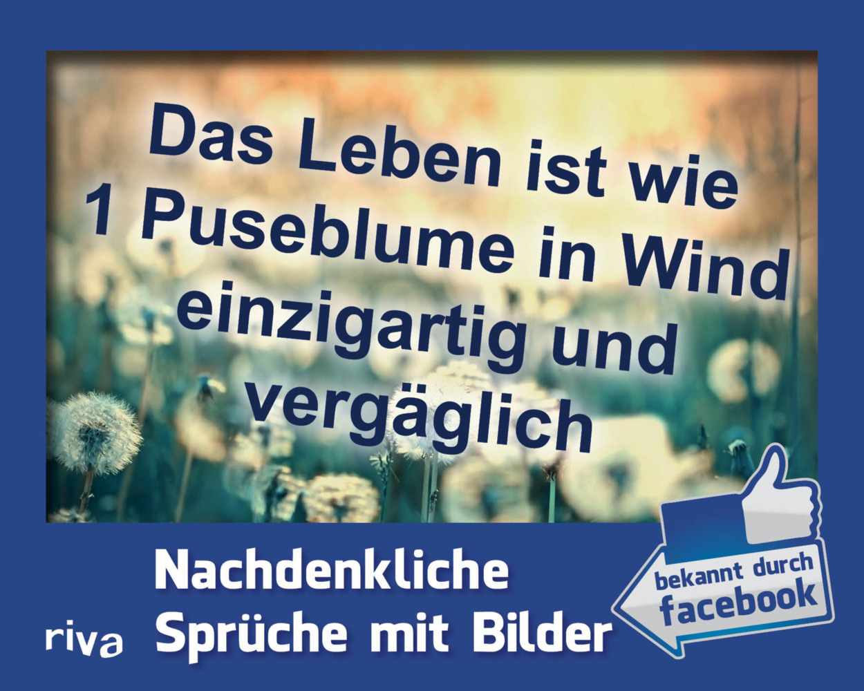 Das Leben ist wie 1 Puseblume in Wind einzigartig und vergäglich, Postkartenaufsteller main product photo