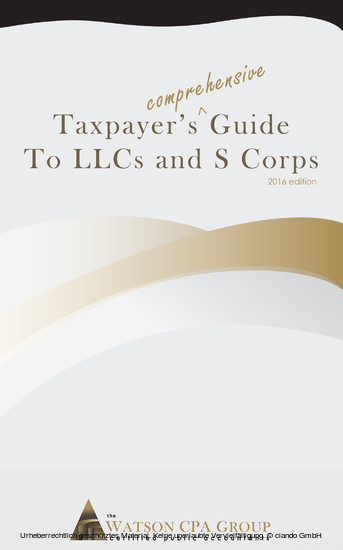 Taxpayer's Comprehensive Guide to Llcs and S Corps main product photo