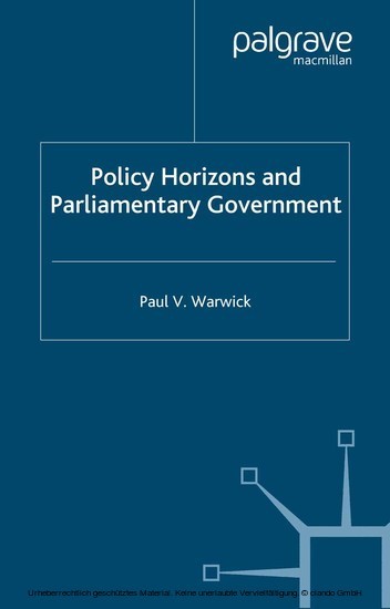 Policy Horizons and Parliamentary Government main product photo
