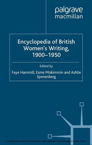 Encyclopedia of British Women's Writing 1900-1950 main product photo