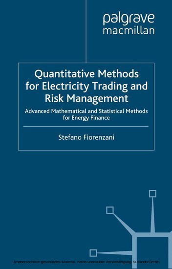 Quantitative Methods for Electricity Trading and Risk Management main product photo