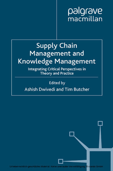Supply Chain Management and Knowledge Management main product photo