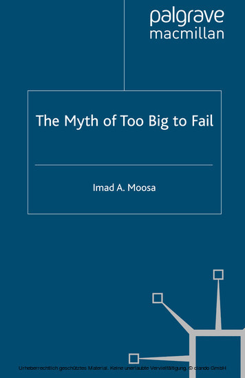The Myth of Too Big To Fail main product photo