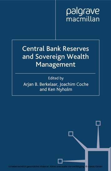 Central Bank Reserves and Sovereign Wealth Management main product photo